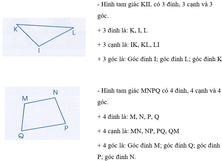 Vở bài tập Toán lớp 3 Tập 2 trang 96, 97, 98 Hình tam giác. Hình tứ giác - Cánh diều (ảnh 1)