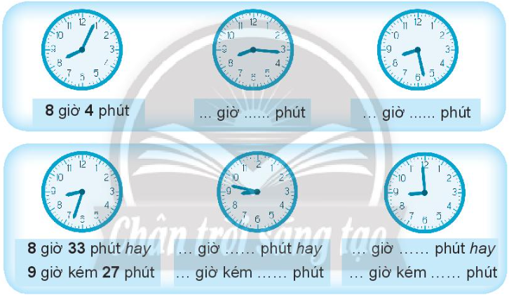 Vở bài tập Toán lớp 3 (Chân trời) Tập 1 trang 73, 74 Xem đồng hồ - Chân trời sáng tạo (ảnh 1)