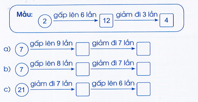 Vở bài tập Toán lớp 3 Tập 1 trang 44, 45 Bảng chia 7 - Cánh diều (ảnh 1)