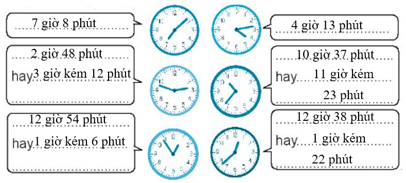 Vở bài tập Toán lớp 3 (Chân trời) Tập 1 trang 73, 74 Xem đồng hồ - Chân trời sáng tạo (ảnh 1)
