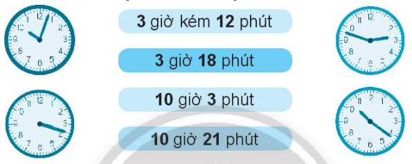 Vở bài tập Toán lớp 3 (Chân trời) Tập 1 trang 73, 74 Xem đồng hồ - Chân trời sáng tạo (ảnh 1)