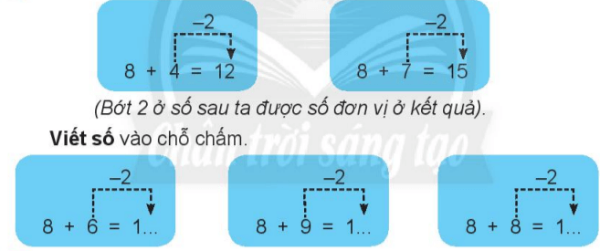 Giải vở bài tập Toán lớp 2 Tập 1 trang 46 8 cộng với một số | Chân trời sáng tạo