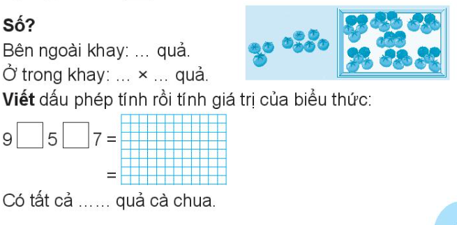 Vở bài tập Toán lớp 3 Tập 1 trang 35 Bài 19: Tính giá trị của biểu thức (tiếp theo) - Chân trời sáng tạo (ảnh 1)