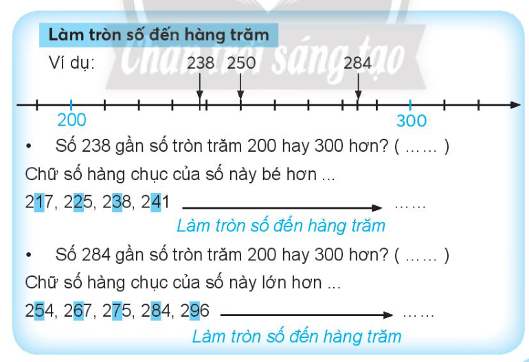 Vở bài tập Toán lớp 3 (Chân trời) Tập 1 trang 38 Bài 21: Làm tròn số - Chân trời sáng tạo (ảnh 1)