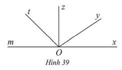 Trên Hình 39 có bao nhiêu góc? Kể tên các góc đó (ảnh 1)