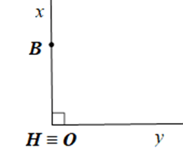 Cho góc xOy và điểm B thuộc tia Ox, B khác O. Vẽ H là hình chiếu của điểm B