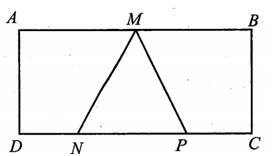 Có một mảnh bìa hình chữ nhật ABCD với AB= 4a;AD=2a . Người ta  (ảnh 1)