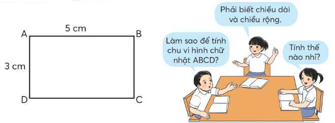 Lý thuyết Chu vi hình chữ nhật (Chân trời sáng tạo 2022) hay, chi tiết | Toán lớp 3 (ảnh 1)