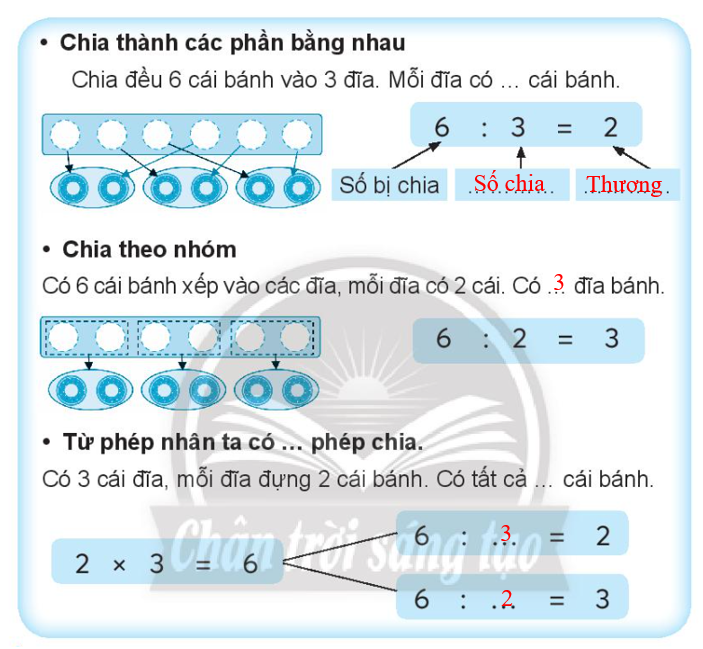 Vở bài tập Toán lớp 3 Tập 1 trang 16, 17 Bài 7: Ôn tập phép chia - Chân trời sáng tạo (ảnh 1)