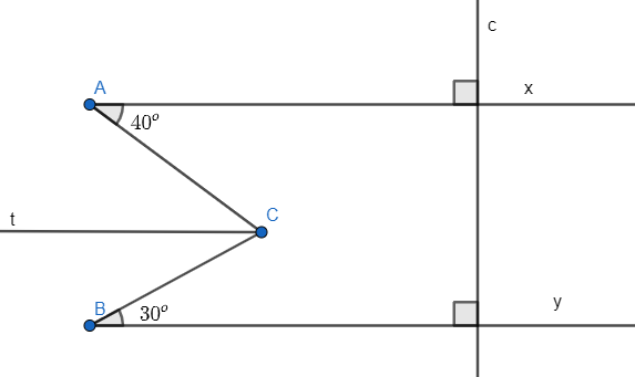 Sách bài tập Toán 7 Bài 10: Tiên đề Euclid. Tính chất của hai đường thẳng song song - Kết nối tri thức (ảnh 1)