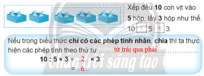 Vở bài tập Toán lớp 3 Tập 1 trang 34 Bài 18: Tính giá trị của biểu thức - Chân trời sáng tạo (ảnh 1)