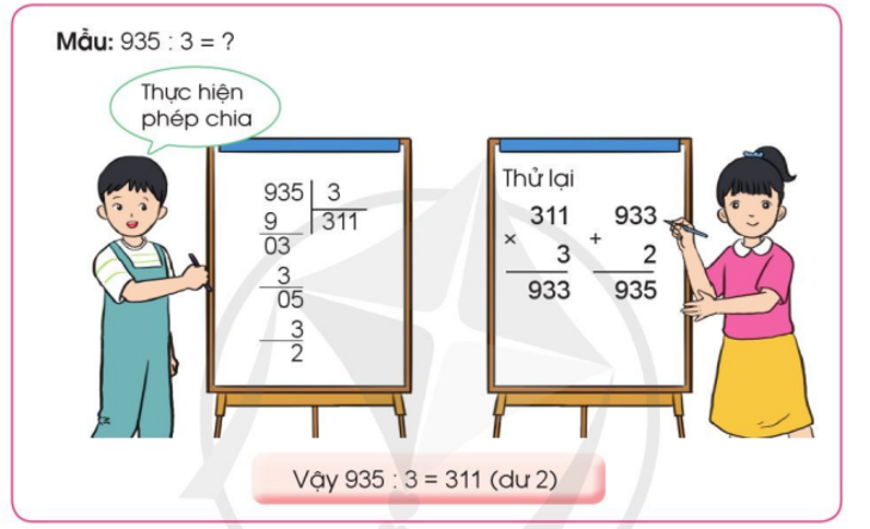 a) Tính rồi nêu thương và số dư trong mỗi phép chia sau: (ảnh 2)