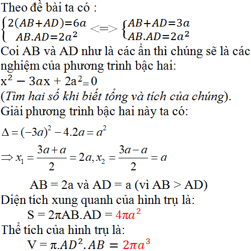 Giải bài 39 trang 129 SGK Toán 9 Tập 2 | Giải toán lớp 9