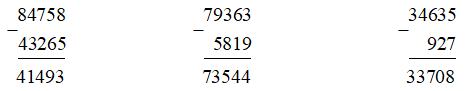 Tính? 84758 - 43265 79363 - 5819 34635 - 927 (ảnh 2)