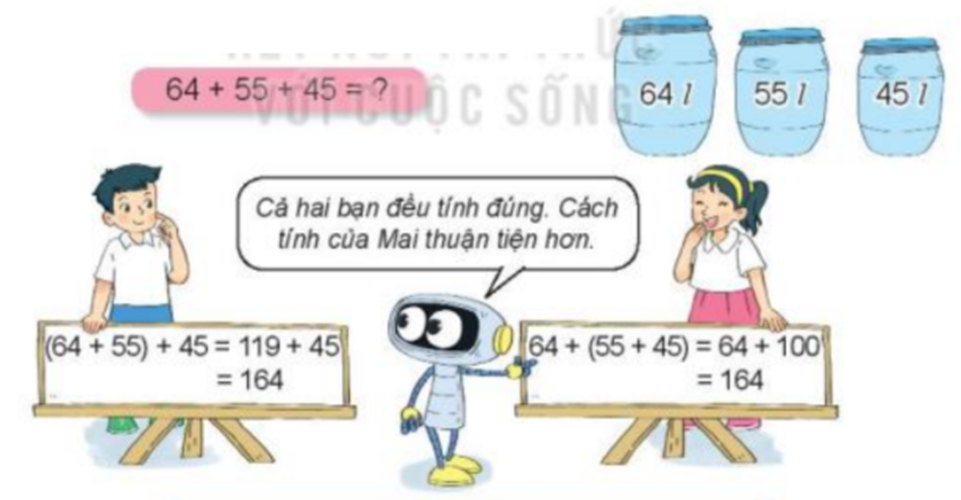 a) Cả ba thùng có bao nhiêu lít nước mắm? (ảnh 1)