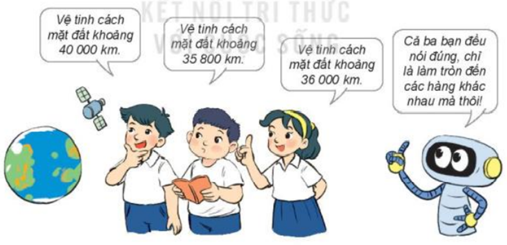 a) Một vệ tinh bay ở độ cao cách mặt đất 35 786 km. Mỗi bạn  (ảnh 1)