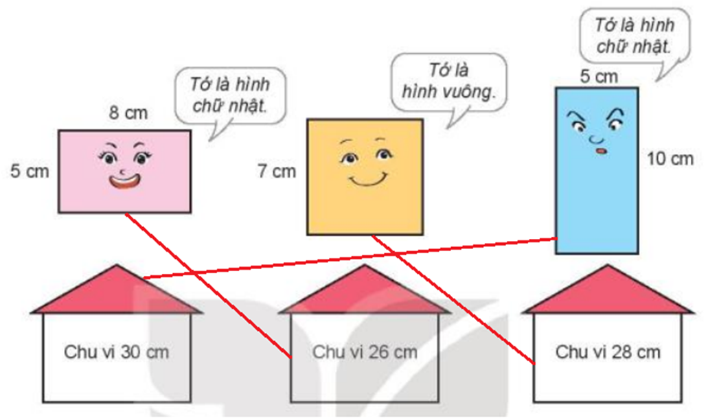 Chọn chu vi của mỗi hình: (ảnh 2)