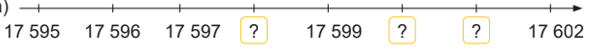 Số? 17 595 17 596 17 597 ? 17 599 ? ? 17 602 (ảnh 1)