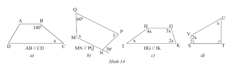 Tìm x và y ở các hình sau.  (ảnh 1)