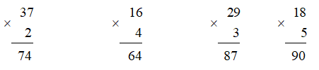 Tính 37 x 2 16 x 4 29 x 3 18 x 5 (ảnh 2)