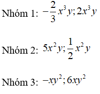 Trắc nghiệm: Đơn thức đồng dạng - Bài tập Toán lớp 7 chọn lọc có đáp án, lời giải chi tiết