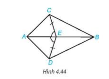 Cho Hình 4.44, biết EC = ED và (ảnh 1)