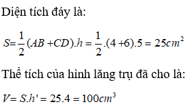 Bài tập: Hình lăng trụ đứng | Lý thuyết và Bài tập Toán 8 có đáp án