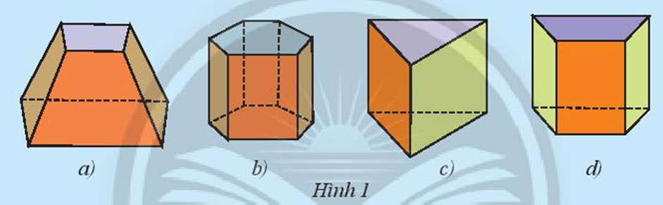 Hình nào sau đây có: a) các mặt bên là hình chữ nhật  (ảnh 1)