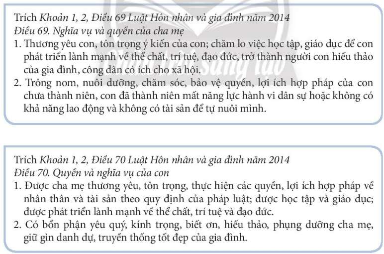 GDCD 7 Bài 12: Quyền và nghĩa vụ của công dân trong gia đình | Chân trời sáng tạo (ảnh 3)