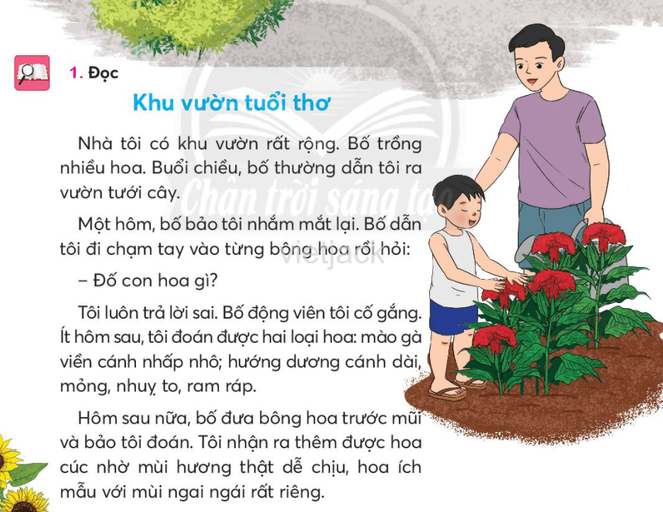 Tiếng Việt lớp 2 Bài 1: Khu vườn tuổi thơ trang 10, 11, 12 - Chân trời