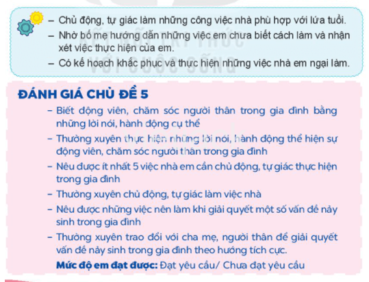 Bài 3: Em làm việc nhà