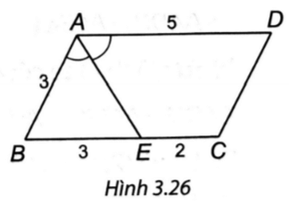 Cho hình bình hành ABCD có AB = 3 cm, AD = 5 cm