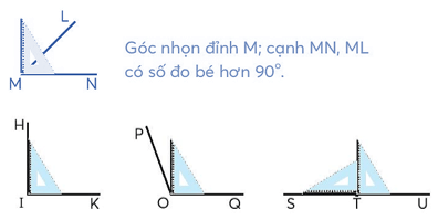 Vở bài tập Toán lớp 4 (Chân trời) Chân trời sáng tạo Bài 30: Đo góc - Góc nhọn, góc tù, góc bẹt