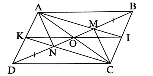 Cho hình bình hành ABCD. Trên đường chéo BD lấy hai điểm M và N