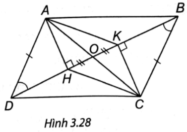 Cho hình bình hành ABCD Gọi H, K lần lượt là các chân đường cao kẻ từ đỉnh