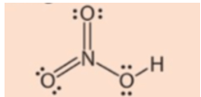 Công thức Lewis của HNO3 như dưới đây có phù hợp không