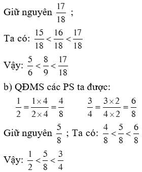 Giáo án Toán lớp 5 bài Ôn tập: So sánh hai phân số mới, chuẩn nhất