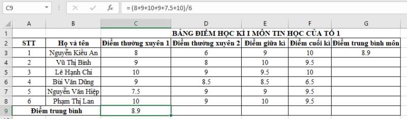 Tin học 7 Bài 7: Phần mềm bảng tính | Chân trời sáng tạo (ảnh 8)