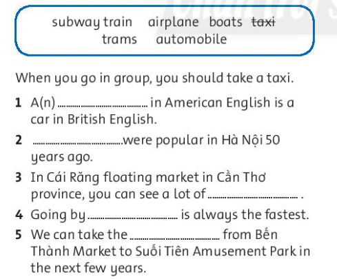 Sách bài tập Tiếng Anh lớp 6 Unit 8: Going away | SBT Tiếng Anh 6 Chân trời sáng tạo