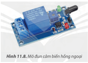 Em hãy sử dụng mô đun cảm biến hồng ngoại (Hình 11.8)