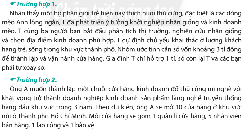 Chuyên đề Kinh tế pháp luật 10 Bài 5 (Chân trời sáng tạo): Tổ chức hoạt động của doanh nghiệp nhỏ  (ảnh 1)