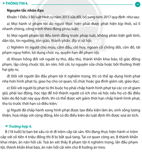 Chuyên đề Kinh tế pháp luật 10 Bài 6 (Chân trời sáng tạo): Khái quát về pháp luật hình sự  (ảnh 1)