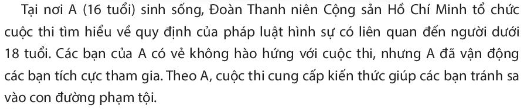 Chuyên đề Kinh tế pháp luật 10 Bài 7 (Chân trời sáng tạo): Mốt số nội dung cơ bản của pháp luật hình sự liên quan đến người chưa thành niên phậm tội  (ảnh 1)