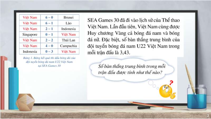 Bài giảng điện tử Các số đặc trưng đo xu thế trung tâm cho mẫu số liệu không ghép nhóm | Giáo án PPT Toán 10 Cánh diều (ảnh 2)