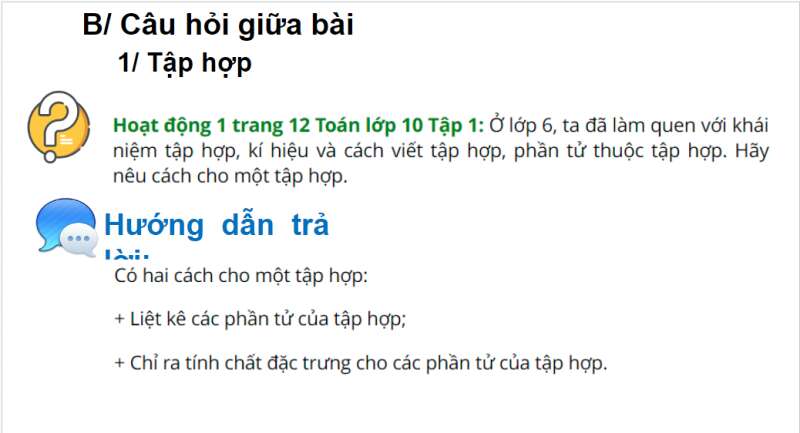 Bài giảng điện tử Tập hợp. Các phép toán trên tập hợp | Giáo án PPT Toán 10 Cánh diều (ảnh 4)