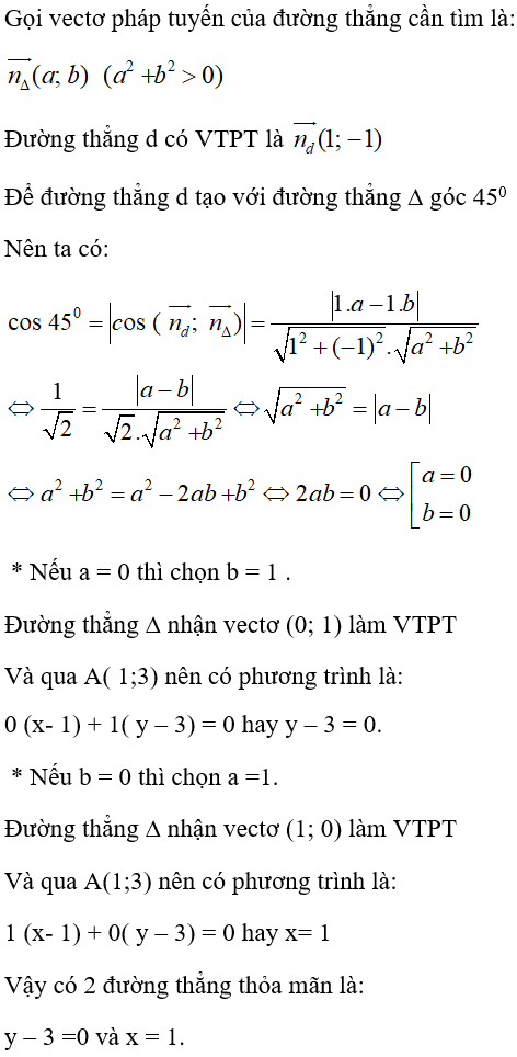 Bài tập trắc nghiệm Hình học 10 | Câu hỏi trắc nghiệm Hình học 10