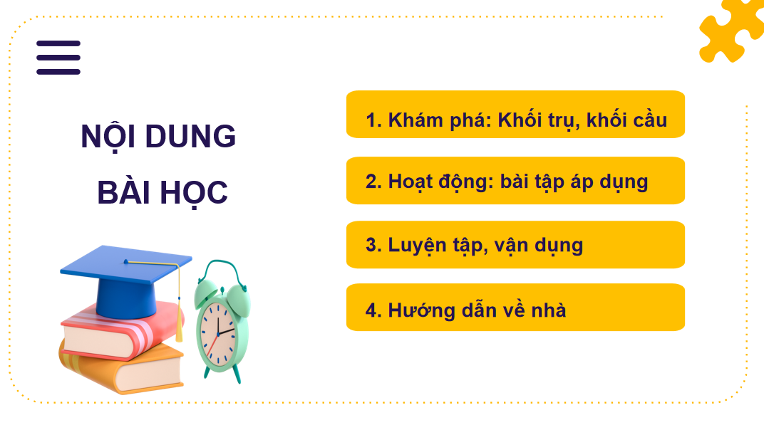 Giáo án điện tử Khối trụ, khối cầu| Bài giảng PPT Toán lớp 2 Kết nối tri thức (ảnh 1)