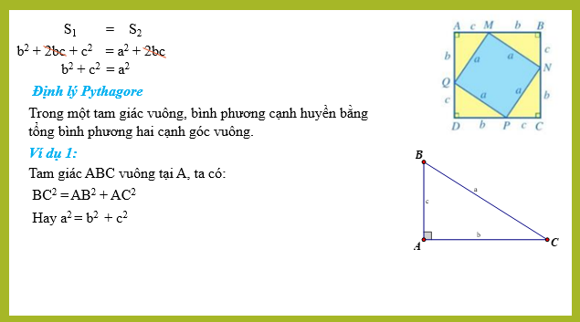 Giáo án điện tử Định lí Pythagore | Bài giảng PPT Toán 8 Cánh diều (ảnh 1)