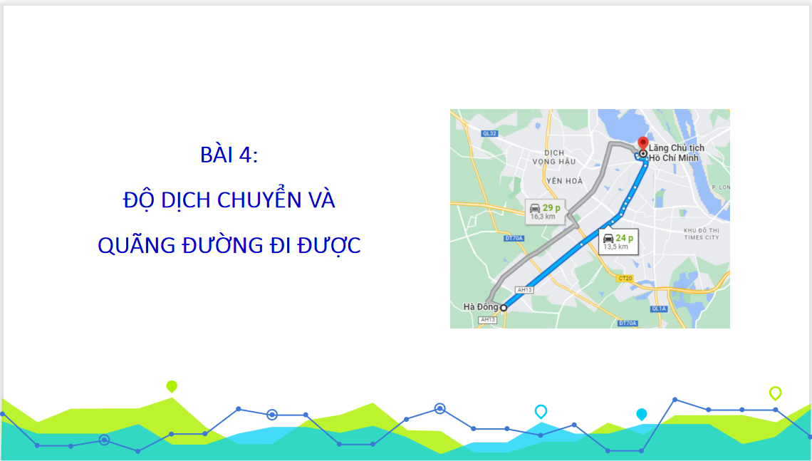 Giáo án điện tử Độ dịch chuyển và quãng đường đi được| Bài giảng PPT Vật lí 10 (ảnh 1)