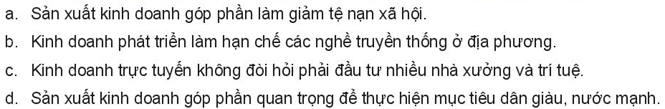 Kinh tế 10 Bài 7: Sản xuất kinh doanh và các mô hình sản xuất kinh doanh | Kết nối tri thức (ảnh 9)